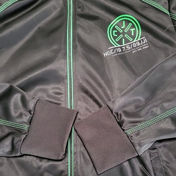 Jack and Jones Men's Jacket Size L Intelligence Black Full Zip Style Seven Sweat - Picture 6 of 11